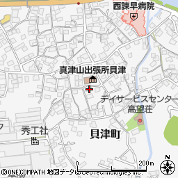 長崎県諫早市貝津町周辺の地図