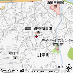 長崎県諫早市貝津町周辺の地図