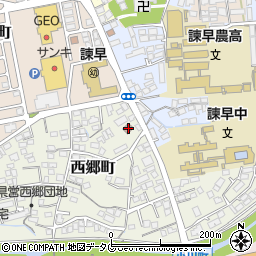 西郷町公民舘周辺の地図