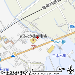 長崎県雲仙市吾妻町永中名33周辺の地図