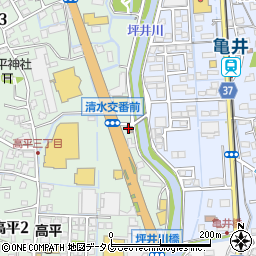 熊本北合志警察署清水交番周辺の地図