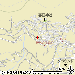 熊本県熊本市西区河内町野出464周辺の地図