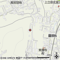 熊本県熊本市北区龍田周辺の地図