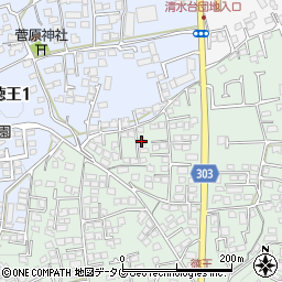 熊本県熊本市北区池田3丁目4-34周辺の地図