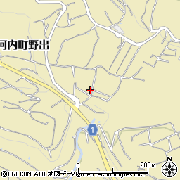 熊本県熊本市西区河内町野出218周辺の地図