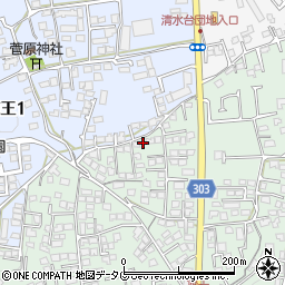 熊本県熊本市北区池田3丁目4-38周辺の地図