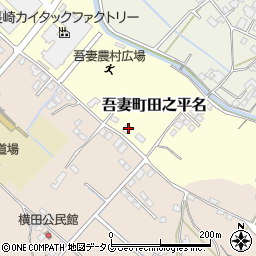 長崎県雲仙市吾妻町田之平名257周辺の地図