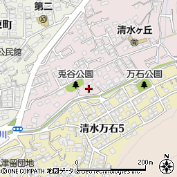 熊本県熊本市北区兎谷1丁目1周辺の地図