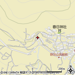 熊本県熊本市西区河内町野出487周辺の地図