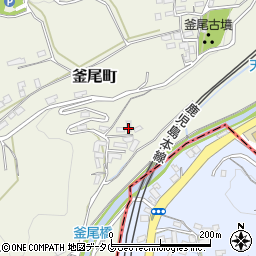 熊本県熊本市北区釜尾町608周辺の地図