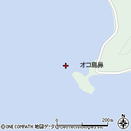 オコ島鼻周辺の地図