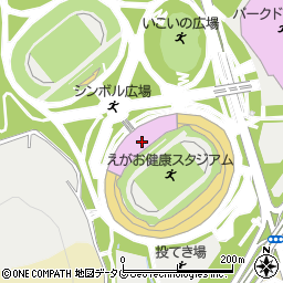熊本県民総合運動公園陸上競技場周辺の地図