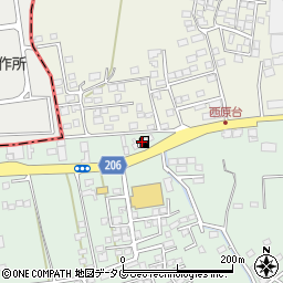 南国殖産株式会社熊本支店西原給油所周辺の地図