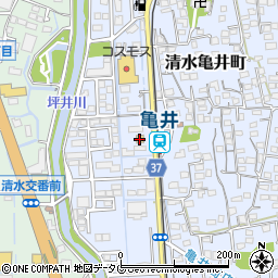 セブンイレブン熊本清水亀井店周辺の地図