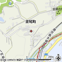 熊本県熊本市北区釜尾町613周辺の地図