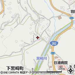 長崎県長崎市下黒崎町327周辺の地図