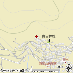 熊本県熊本市西区河内町野出446周辺の地図