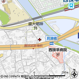 真津山郵便局周辺の地図