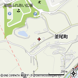 熊本県熊本市北区釜尾町672周辺の地図