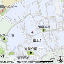徳王公園周辺の地図