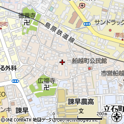 長崎県諫早市船越町周辺の地図