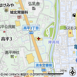 ＨｏｎｄａＣａｒｓ熊本清水店周辺の地図
