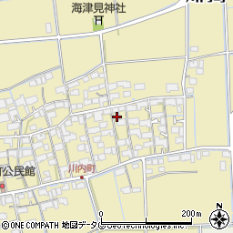 長崎県諫早市川内町周辺の地図