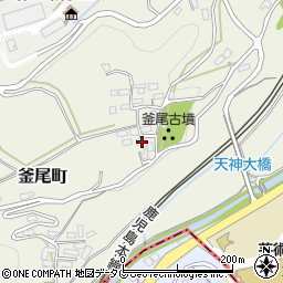 熊本県熊本市北区釜尾町523周辺の地図
