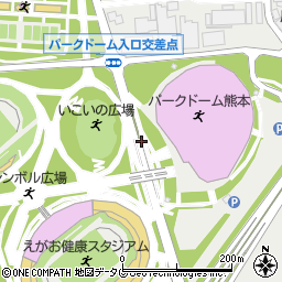 パークドーム熊本前周辺の地図