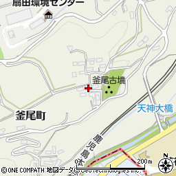 熊本県熊本市北区釜尾町524周辺の地図