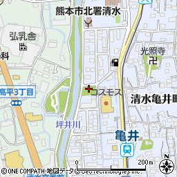 清水亀井公園周辺の地図