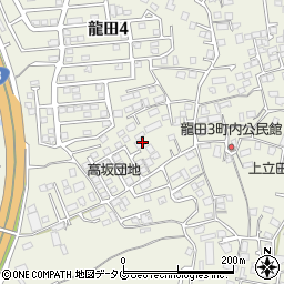 龍田高坂公園周辺の地図