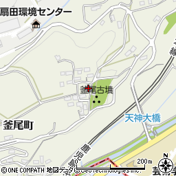 熊本県熊本市北区釜尾町529-2周辺の地図