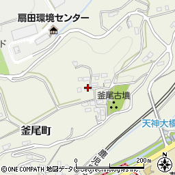 熊本県熊本市北区釜尾町512周辺の地図