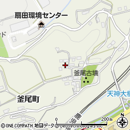 熊本県熊本市北区釜尾町510周辺の地図