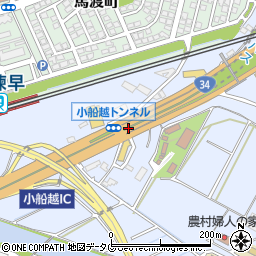 小船越トンネル周辺の地図