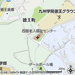 熊本市役所健康福祉局　保健福祉部・福祉事務所関係機関西里老人福祉センター周辺の地図