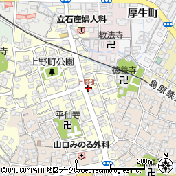 長崎県諫早市上野町周辺の地図