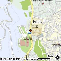 上山小学校前周辺の地図