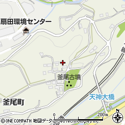 熊本県熊本市北区釜尾町500周辺の地図