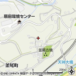 熊本県熊本市北区釜尾町496周辺の地図
