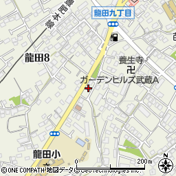 熊本北合志警察署龍田交番周辺の地図