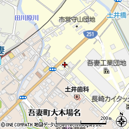 長崎県雲仙市吾妻町田之平名88周辺の地図