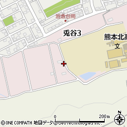 熊本県熊本市北区兎谷3丁目4周辺の地図