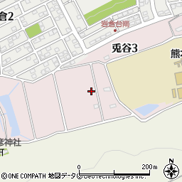 熊本県熊本市北区兎谷3丁目周辺の地図