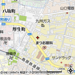 ファミリーマート諫早幸町店周辺の地図