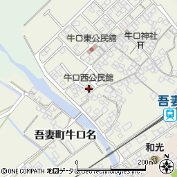 牛口西公民館周辺の地図