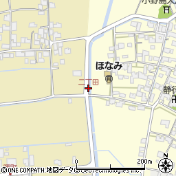 二丁田周辺の地図