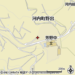 熊本県熊本市西区河内町野出1405周辺の地図