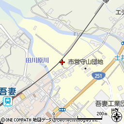 長崎県雲仙市吾妻町田之平名25周辺の地図